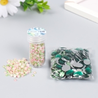 Декор "Градиент розово-зелёный" d=4 мм 10г 200 шт 5х2,5 см МИКС Декор "Градиент розово-зелёный" d=4 мм 10г 200 шт 5х2,5 см МИКС