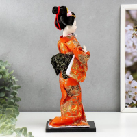 Кукла коллекционная "Гейша с музыкальным инструментом" 32х12,5х12,5 см