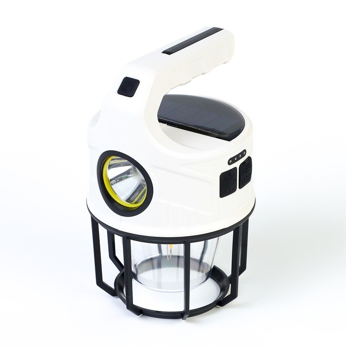 Фонарь кемпинговый аккумуляторный, 3.6 Вт, 2400 мАч, 2835SMD, 9 режимов, солнечная батарея Фонарь кемпинговый аккумуляторный, 3.6 Вт, 2400 мАч, 2835SMD, 9 режимов, солнечная батарея