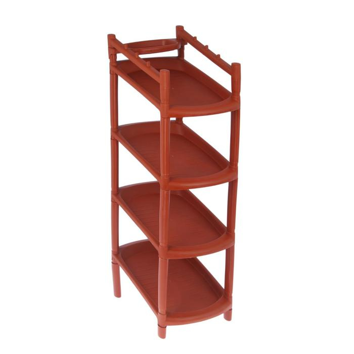Этажерка для обуви 4-х ярусная &laquo;Узкая&raquo;, 41.5&times;25.5&times;81 см, цвет МИКС