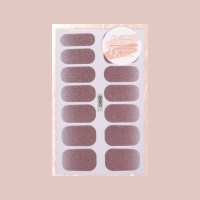 Плёнки для маникюра, 14 шт, с блёстками, цвет пепельно - розовый Плёнки для маникюра, 14 шт, с блёстками, цвет пепельно - розовый