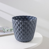 Горшок для цветов с поддоном &laquo;Wave&raquo;, 2,5 л, d=17,5 см, цвет серый