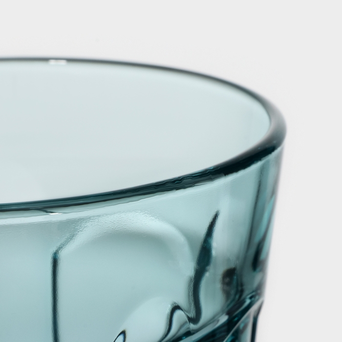 Стакан низкий стеклянный &laquo;Роман&raquo;, 250 мл, цвет бирюзовый