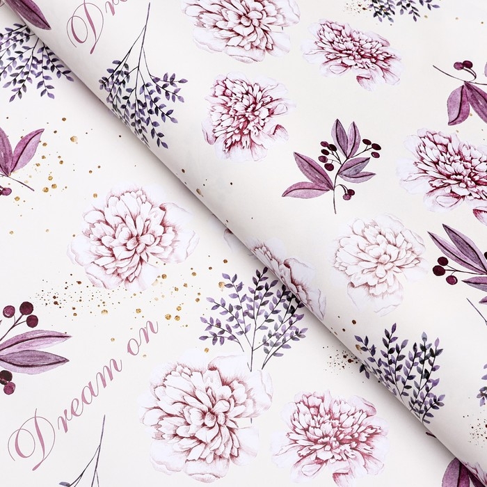 Бумага упаковочная, глянцевая  "Dream on", 70 х 100 см, 1 лист