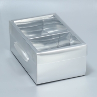 Коробка подарочная складная, упаковка, &laquo;Серебро&raquo;, 23 х 15 х 10 см