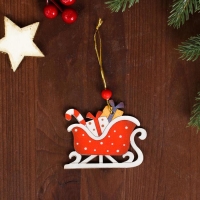 Подвеска новогодняя &laquo;Сани с подарками&raquo;