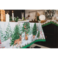 Скатерть &laquo;Этель: Новогодний лес&raquo;, 180 &times; 148 см с ГМВО, 100 % хлопок, саржа, 190 г/м&sup2;
