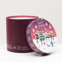 Набор круглых коробок 5 в 1 "Вязаный 2", 23 х 23 х 25 - 15 х 15 х 15 см Набор круглых коробок 5 в 1 "Вязаный 2", 23 х 23 х 25 - 15 х 15 х 15 см