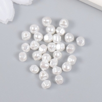 Бусины для творчества пластик "Микро-жемчуг неправильной формы" 30 шт (&plusmn; 5) 0,4х0,4х0,4 см