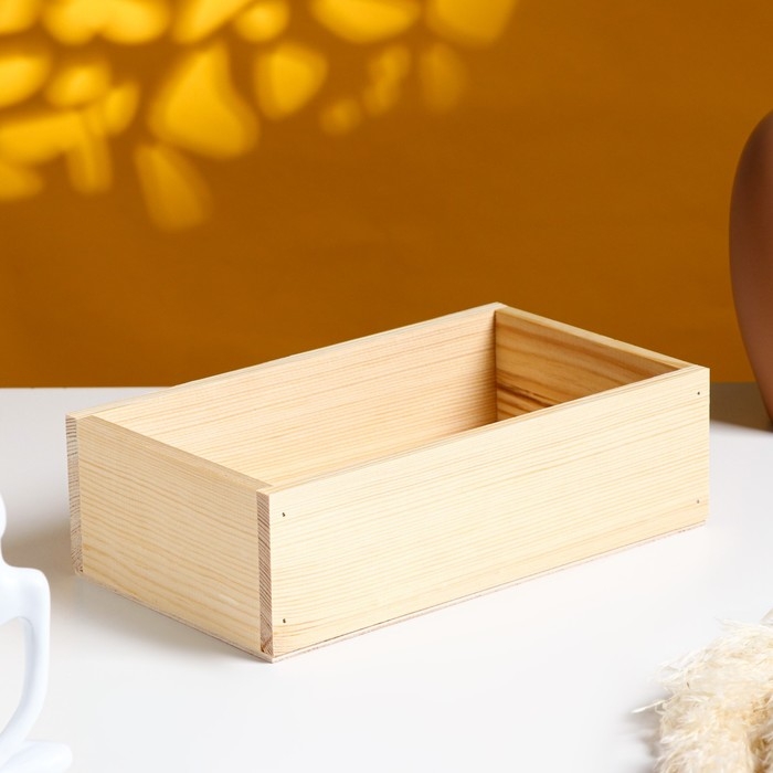 Кашпо деревянное 24&times;14&times;7.5 см Элегант, натуральный Дарим Красиво