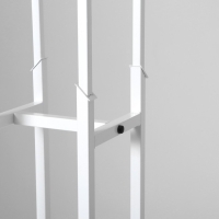 Вешала четырёхстороннее, напольное, регулируемая с четырьмя прямыми кронштейнами 86&times;86&times;120-180 см, цвет белый