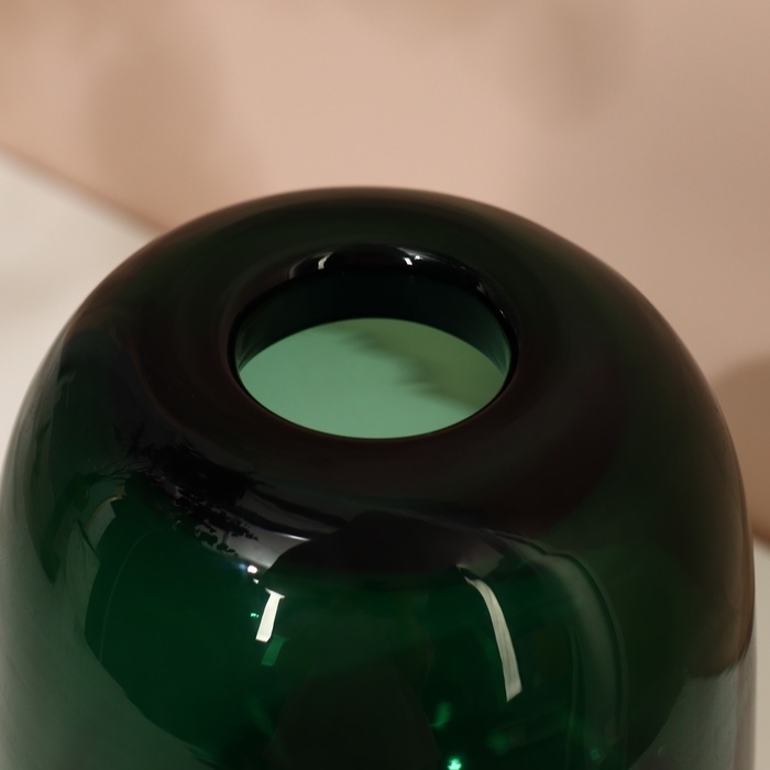 Ваза для цветов &laquo;Джозефина&raquo; из прозрачного зеленого стекла 17 х 13 х 13 см