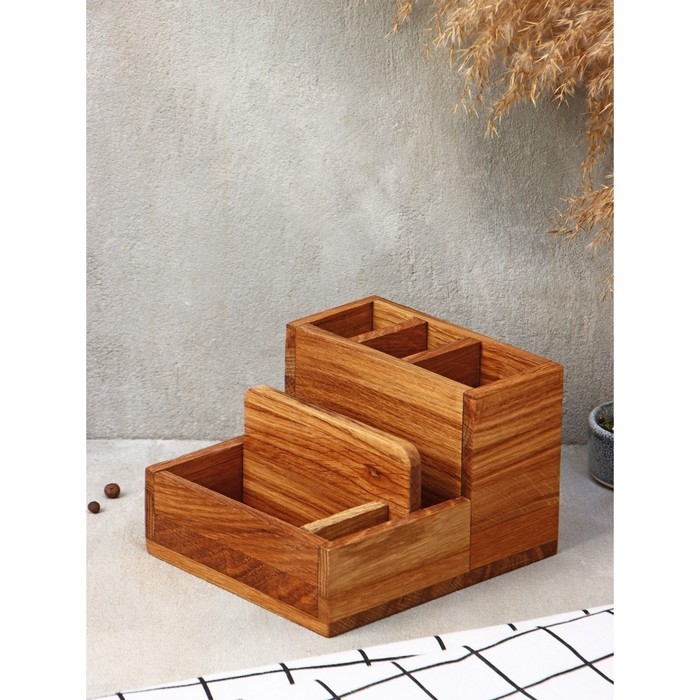 Подставка - салфетница Adelica, 15×17×11 см, дуб Подставка - салфетница Adelica, 15×17×11 см, дуб