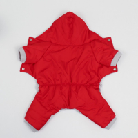 Комбинезон зимний для животных, S (ДС 20-22, ОГ 32-34 см, ОШ 26 см), красный