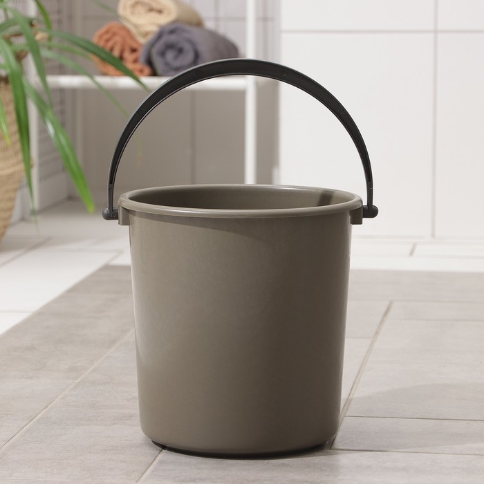 Ведро хозяйственное, 7 л, цвет серый Ведро хозяйственное, 7 л, цвет серый