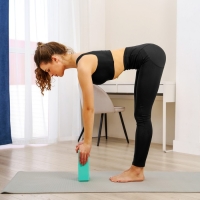 Блок для йоги Sangh Flowers, 23х15х8 см, цвет бирюзовый Блок для йоги Sangh Flowers, 23х15х8 см, цвет бирюзовый