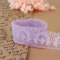 Кружево капроновое, 35 мм &times; 10 &plusmn; 1 м, цвет сиреневый