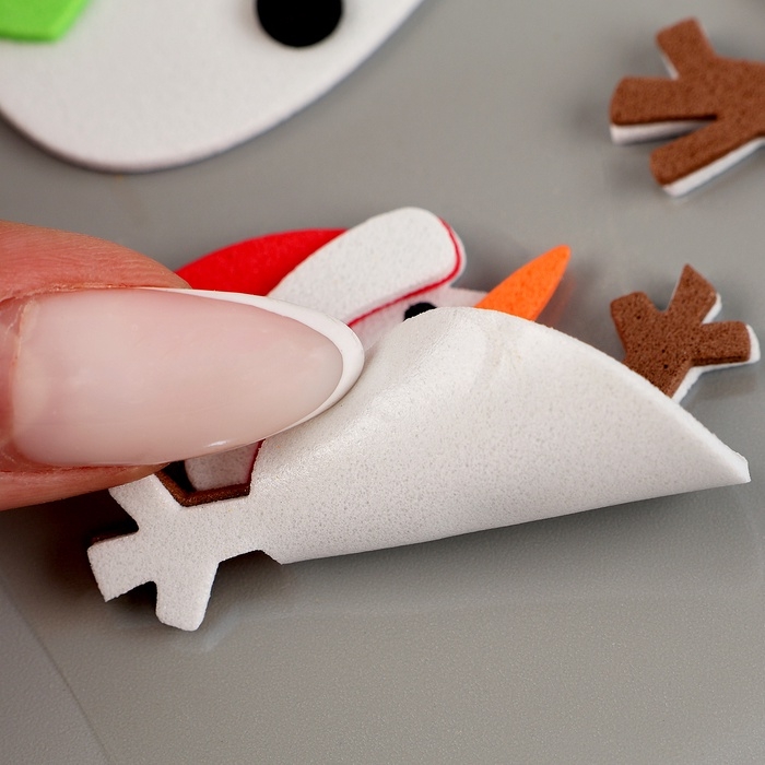 Набор наклеек из EVA "Снеговики", 6 шт