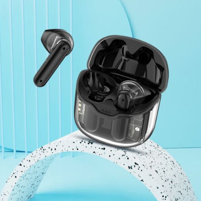 Наушники беспроводные K20, TWS, вкладыши, BT 5.0, 35/260 мАч, прозрачные, чёрные Наушники беспроводные K20, TWS, вкладыши, BT 5.0, 35/260 мАч, прозрачные, чёрные