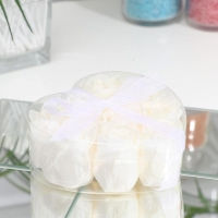 Мыльные розочки, белые, набор 9 шт. Мыльные розочки, белые, набор 9 шт.