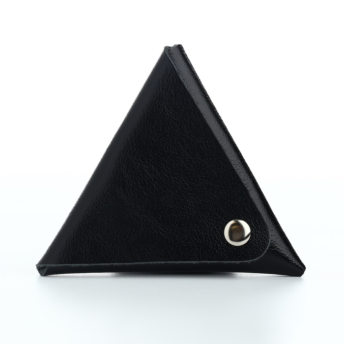 Монетница на кнопке TEXTURA, цвет чёрный