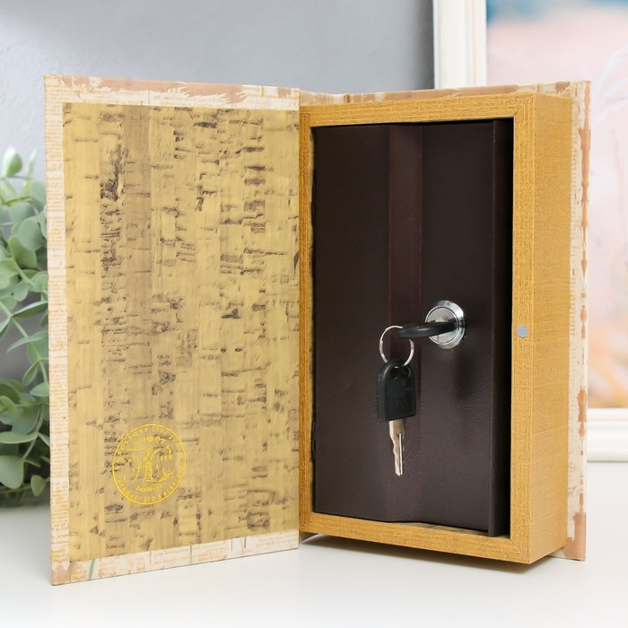 Сейф-книга дерево кожзам Сейф-книга дерево кожзам "Ромашки и божьи коровки" 21х13х5 см