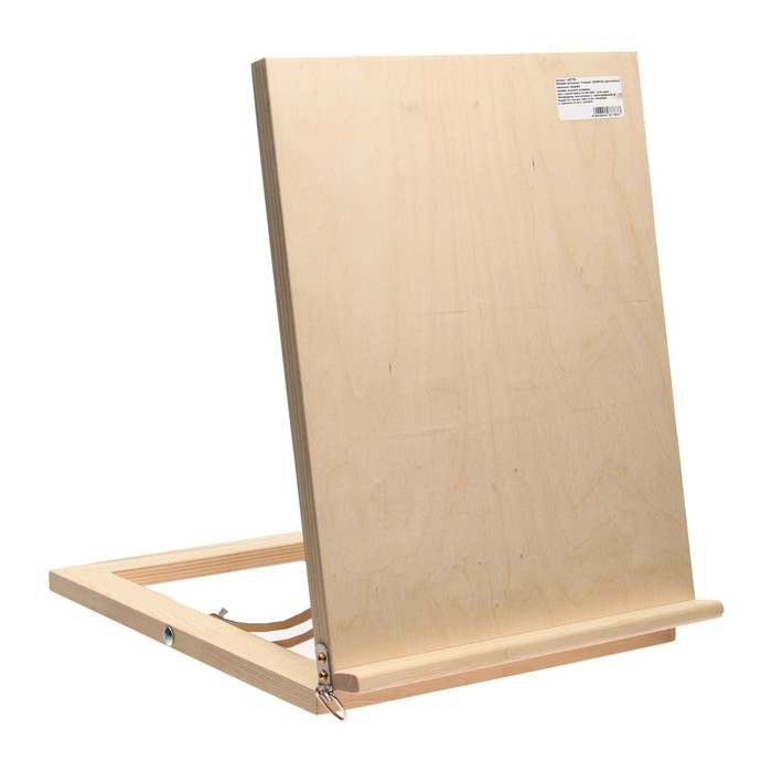 Мольберт настольный «Хлопушка», 300 х 500 х 400 мм, односторонний, переносной, неокрашенное дерево, Calligrata Мольберт настольный «Хлопушка», 300 х 500 х 400 мм, односторонний, переносной, неокрашенное дерево, Calligrata