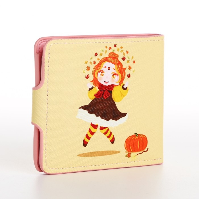 Кошелёк на кнопке, цвет светло-рыжий