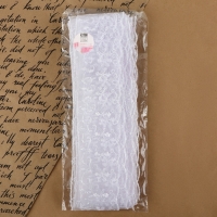 Кружево органза, 63 мм &times; 13 &plusmn; 1 м, цвет белый