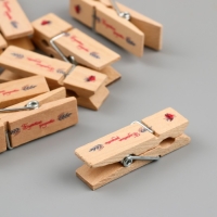 Декор для творчества дерево "Прищепка - Букетик радости" набор 10 шт Декор для творчества дерево "Прищепка - Букетик радости" набор 10 шт