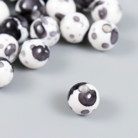 Бусины для творчества пластик "Брызги краски. Серый на белом" набор 20 гр 1,2х1,2 см Бусины для творчества пластик "Брызги краски. Серый на белом" набор 20 гр 1,2х1,2 см