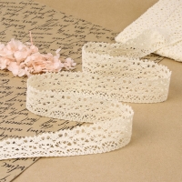 Кружево вязаное, 40 мм &times; 10 &plusmn; 1 м, цвет бежевый