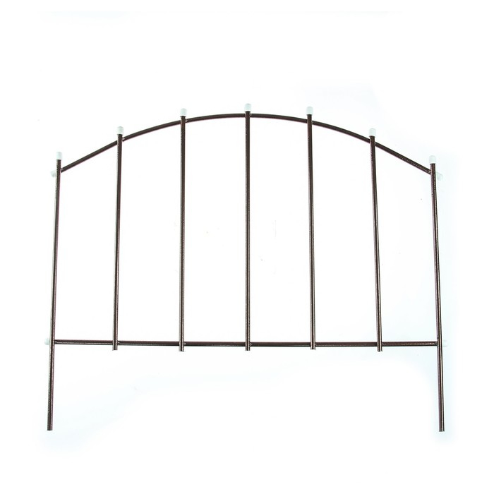 Ограждение декоративное, 73 &times; 410 см, 5 секций, металл, бронзовое, &laquo;Вертикаль&raquo;