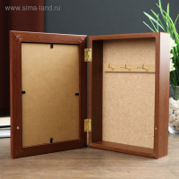 Ключница "Окно с лавандой" 15х21 см орех