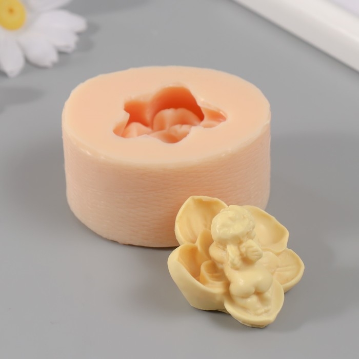 Молд силикон Молд силикон "Ангелочек Цветочек" 5х5х3 см МИКС