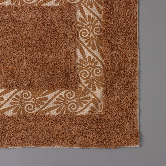 Коврик для дома Доляна &laquo;Вензель&raquo;, 50&times;80 см, цвет коричневый