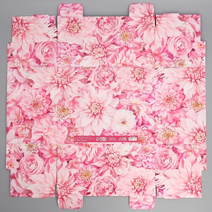 Коробка подарочная складная, упаковка, &laquo;Цветы&raquo;, 31 х 25.5 х 16 см