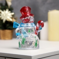 Ёлочная игрушка &laquo;Снеговик&raquo; 12 см, батарейки LR1133х3 (в комплекте), свечение мульти (RGB)