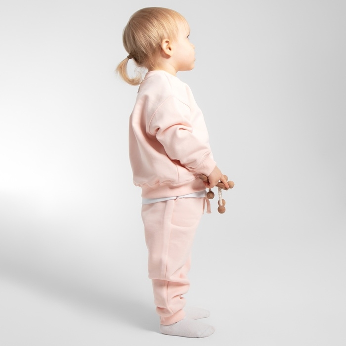Штаны для малыша MINAKU: Basic Line BABY, цвет пудрово-розовый, рост 68-74