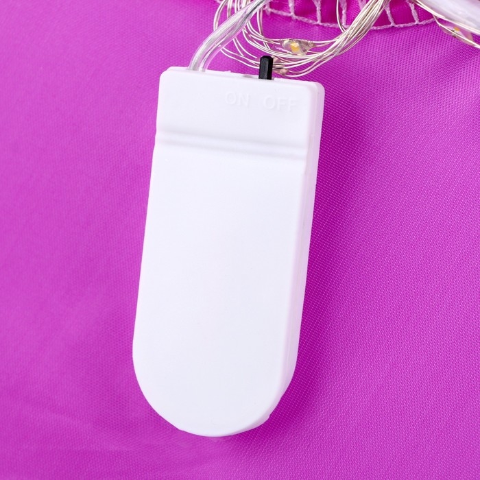 Карнавальная шляпа «Кошмарное веселье» фиолетовая, с гирляндой Карнавальная шляпа «Кошмарное веселье» фиолетовая, с гирляндой