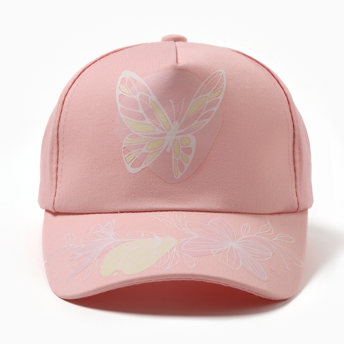 Бейсболка для девочки, цвет розовый, размер 54 Бейсболка для девочки, цвет розовый, размер 54