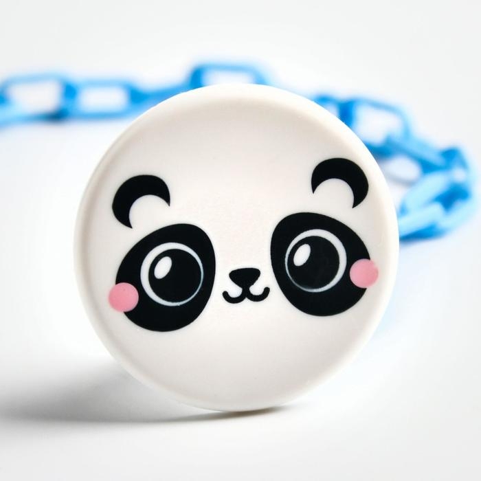 Держатель для соски - пустышки «Панда», на цепочке Держатель для соски - пустышки «Панда», на цепочке