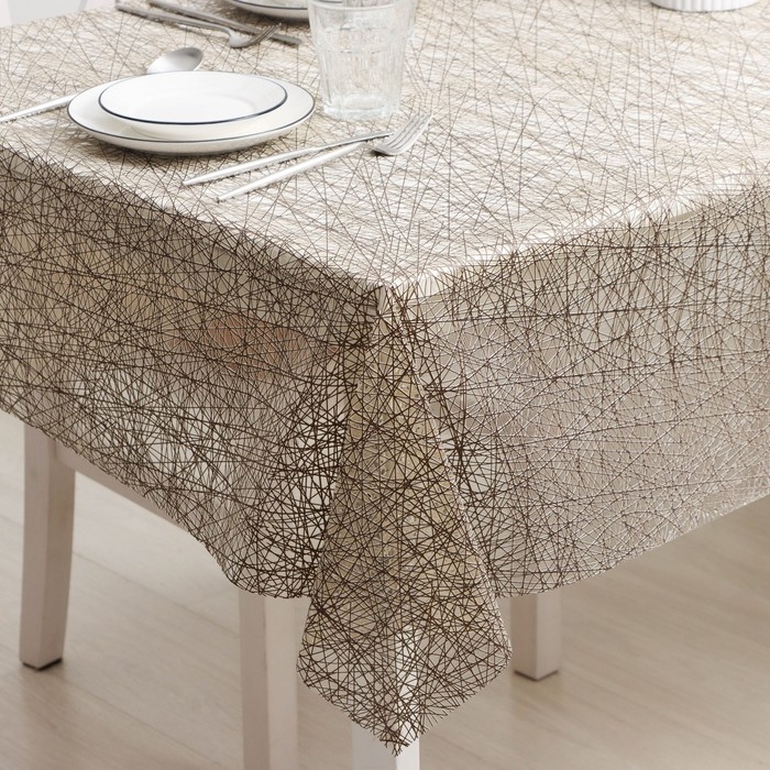 Клеёнка на стол «Паутинка», ширина 137 см, рулон 20 метров, толщина 0,5 мм, цвет бронза Клеёнка на стол «Паутинка», ширина 137 см, рулон 20 метров, толщина 0,5 мм, цвет бронза