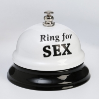 Звонок настольный "Ring for a sex", 7.5 х 7.5 х 6 см, белый Звонок настольный "Ring for a sex", 7.5 х 7.5 х 6 см, белый