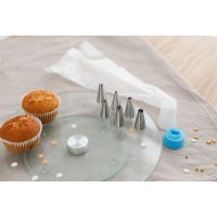 Набор кондитерский Доляна, 7 предметов: мешок 24 см, 6 насадок d=1,8 см, насадки и цвет МИКС Набор кондитерский Доляна, 7 предметов: мешок 24 см, 6 насадок d=1,8 см, насадки и цвет МИКС