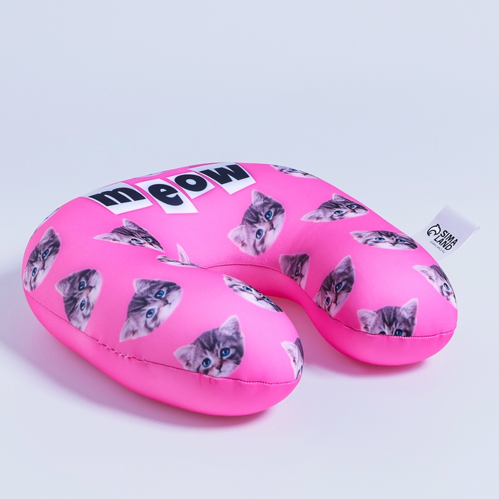 Подушка детская для путешествий антистресс &laquo;Котик meow&raquo;