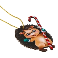 Ёлочная деревянная подвеска &laquo;Новый год! Милый ёжик&raquo;