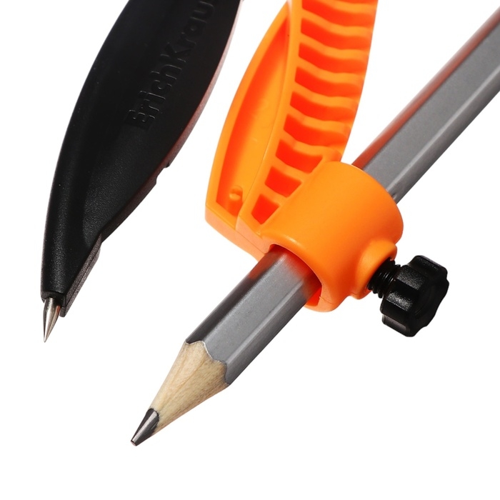 Циркуль пластиковый ErichKrause Циркуль пластиковый ErichKrause "Accent", 122мм, с карандашом, пенал, микс