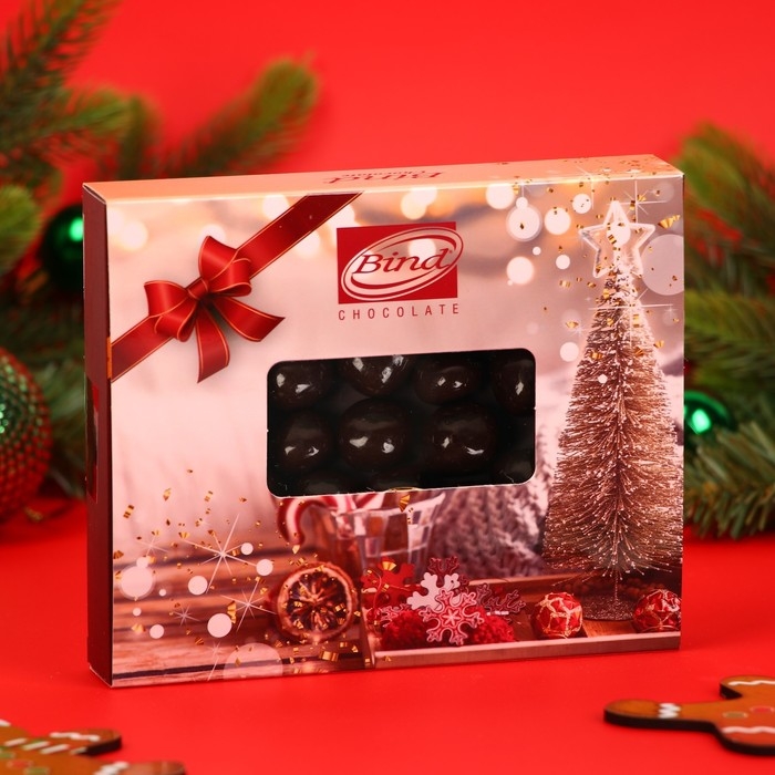 Новый год. Шоколадное драже «Малина в темном шоколаде», 100 г Новый год. Шоколадное драже «Малина в темном шоколаде», 100 г