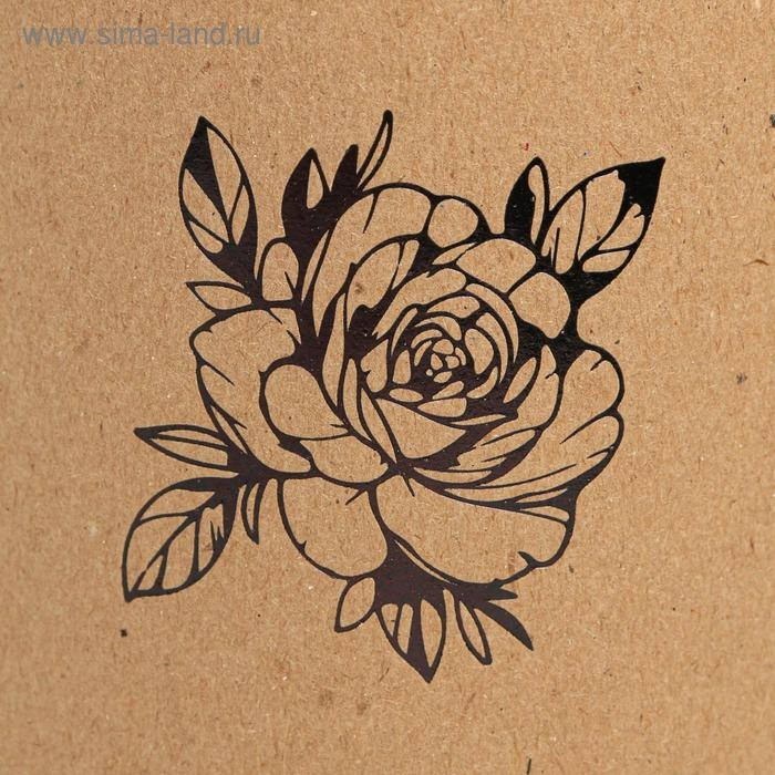 Коробка подарочная шляпная из крафта, упаковка, «Цветок», 15 х 15 см Коробка подарочная шляпная из крафта, упаковка, «Цветок», 15 х 15 см